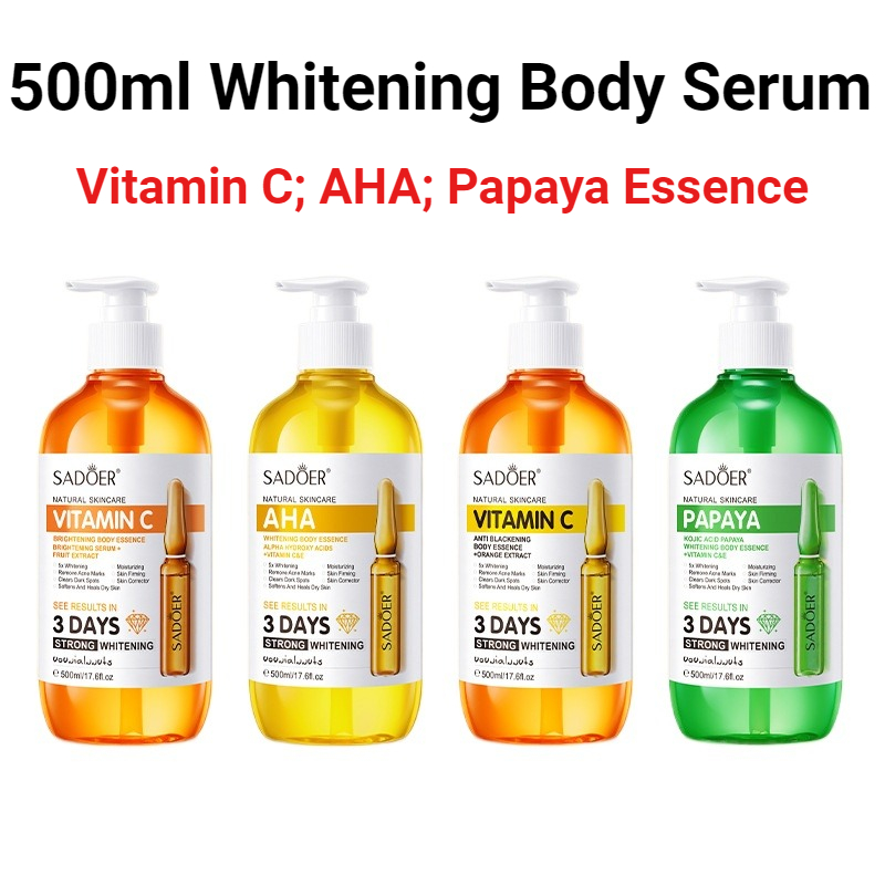 Hyaluronic Acid Facial Serum - 사도어 AHA 화이트닝 바디 에센스 500ml