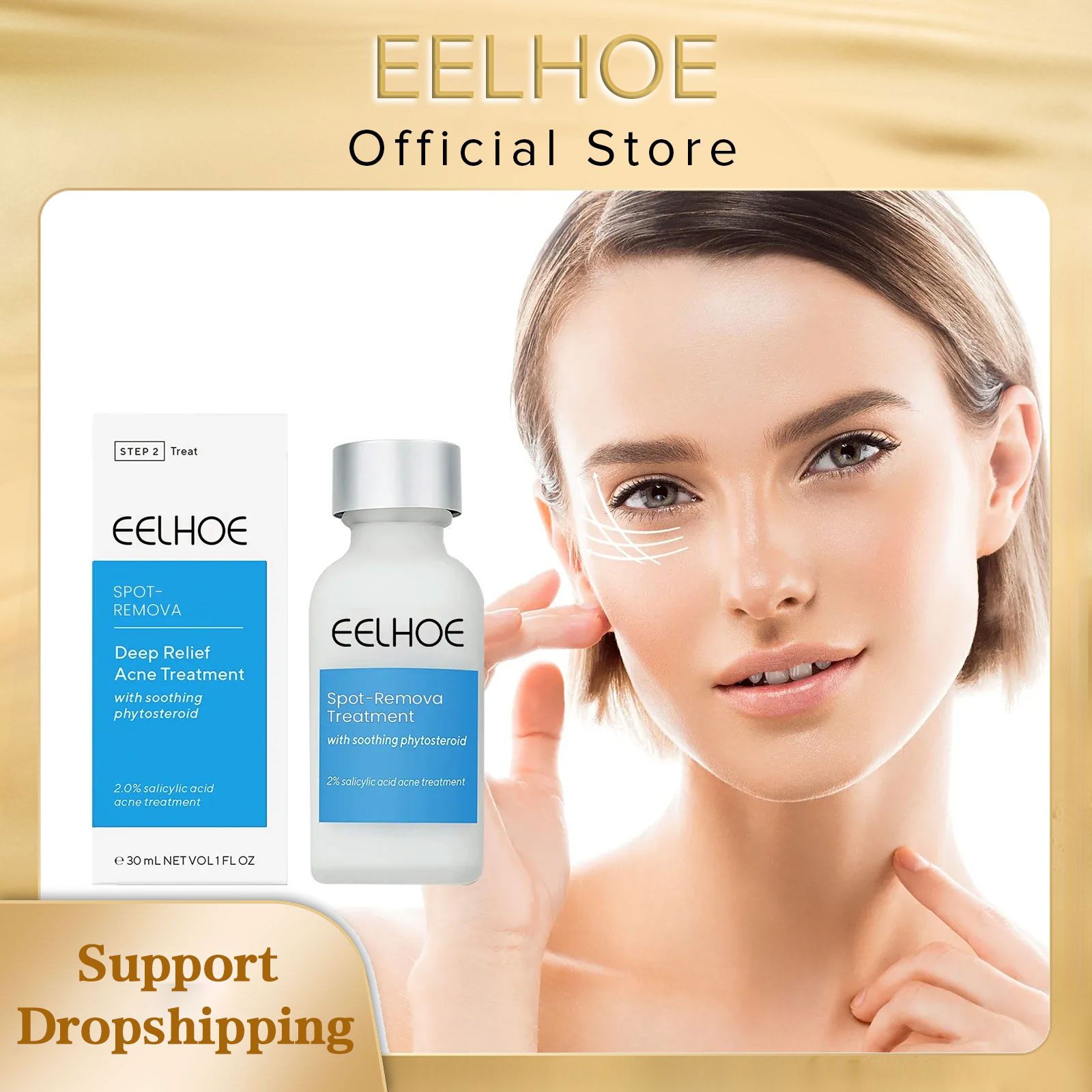 Salicylic Acid Blackhead Remover - EELHOE-여드름 치료 로션 살리실산 에센스, 주근깨