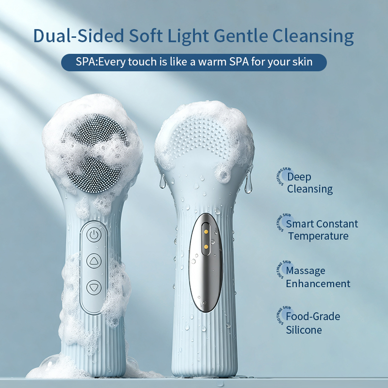 실리콘 클렌징 브러쉬, 충전식 방수 음파 진동 페이스  - Silicone Face Scrubber Electric 리뷰 및 가격