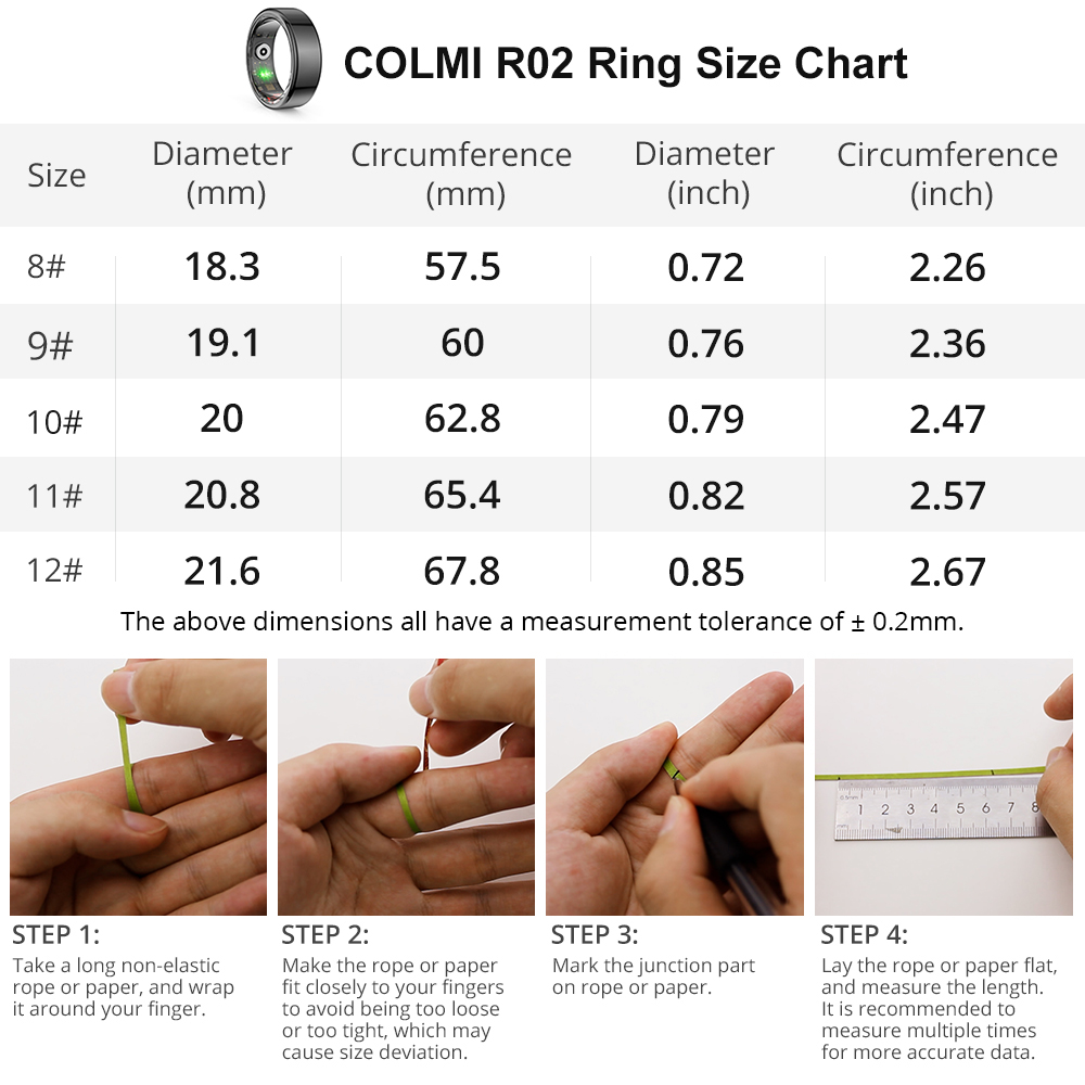 [2024 ] COLMI R02 스마트 링 군용 등급  - Health Monitors 리뷰 및 가격