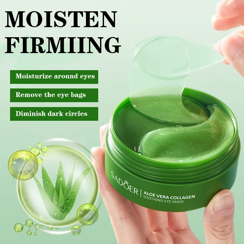 60pcs 알로에 베라 콜라겐 아이 마스크 안티 다크  - Collagen Under Eye Patches 리뷰 및 가격