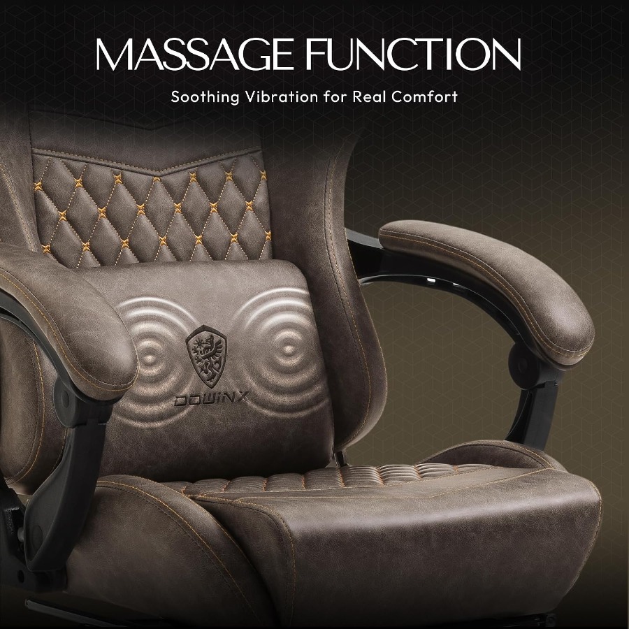 성인용 대형 빈티지 게이밍 의자: 브라운 색상의 견고한 - Massage 리뷰 및 가격