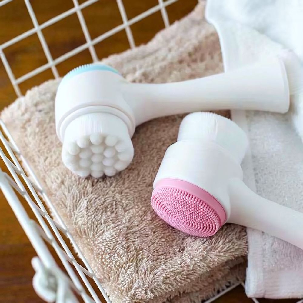 실리콘 소재의 양면 페이셜 클렌징 브러시, 부드러운 털 - Silicone Face Scrubber Electric 리뷰 및 가격