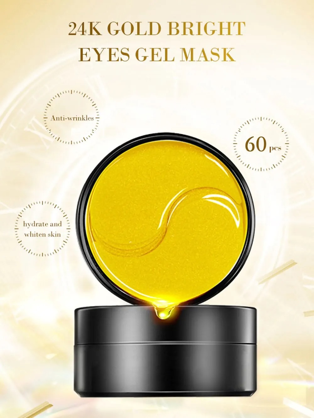 골든 모이스처라이징 아이 마스크, 눈 피로 해소, 눈  - Collagen Under Eye Patches 리뷰 및 가격