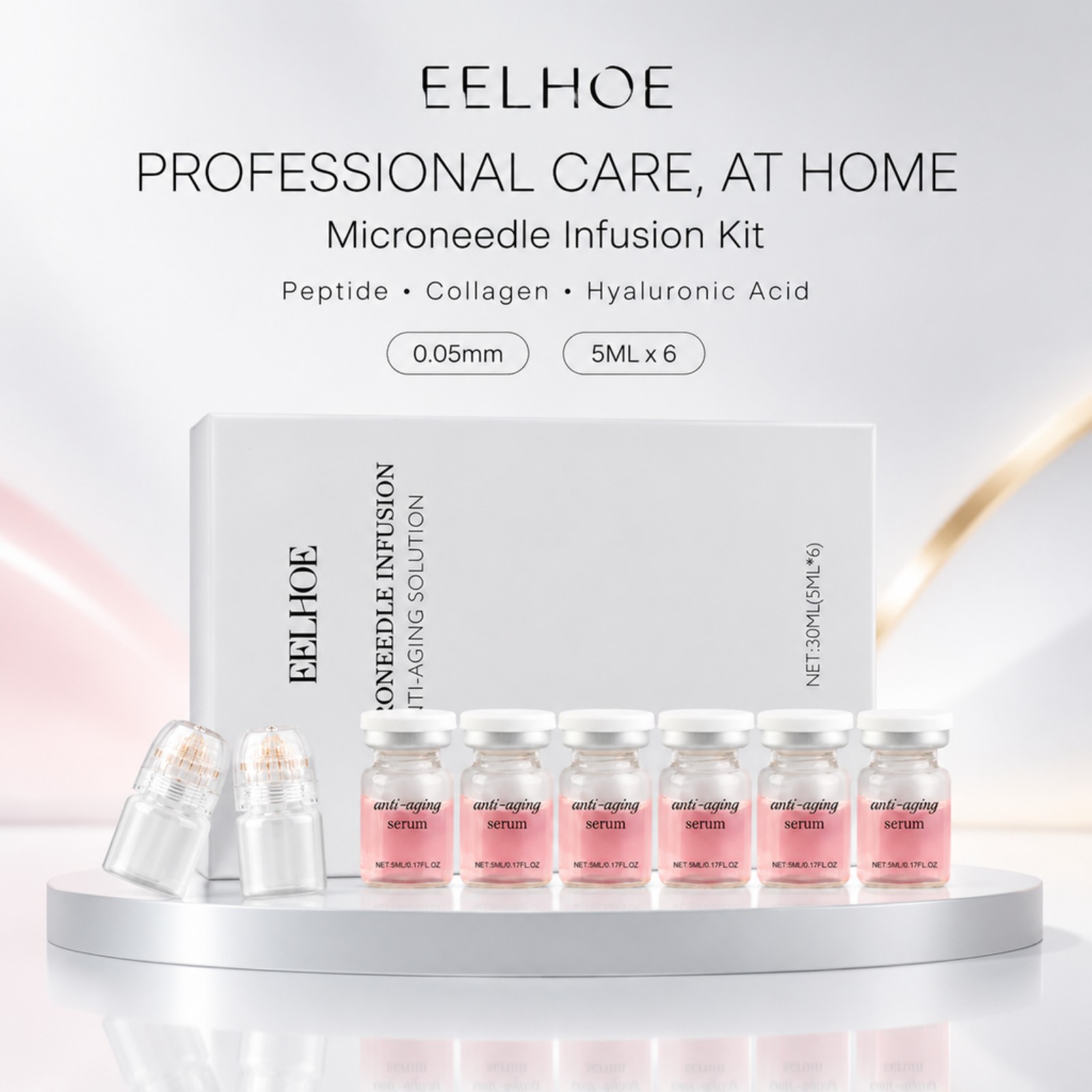 0.2mm 미세침 세럼 키트, 콜라겐 함유, 매끄러운  - Hyaluronic Acid Facial Serum 리뷰 및 가격